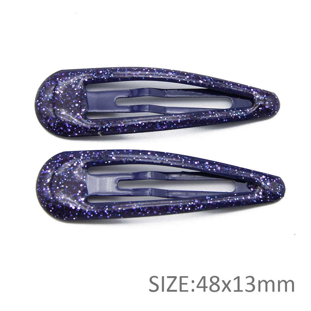 David accessories 10 шт./лот 48*13 мм блеск порошок заколка-бант для волос сделай сам волос Материал домашнего украшения заколки для девочек, 10Yc7730 - Цвет: 1087315007