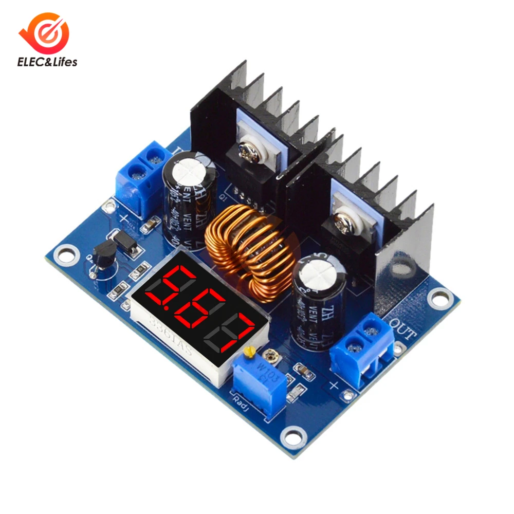 

XL4016 LED Voltmeter PWM Adjustable Step Down Board DC-DC 4-36V To 1.25-36V 8A 200W DC Voltage Regulator Power Supply Module