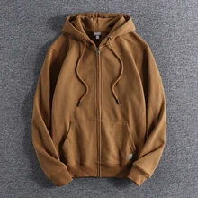 New Autumn Men's Sweatshirt Hooded Fashion Basic Solid Color All-Matched Youth Male Coat Fitness Running Sport Cardigan Outfits