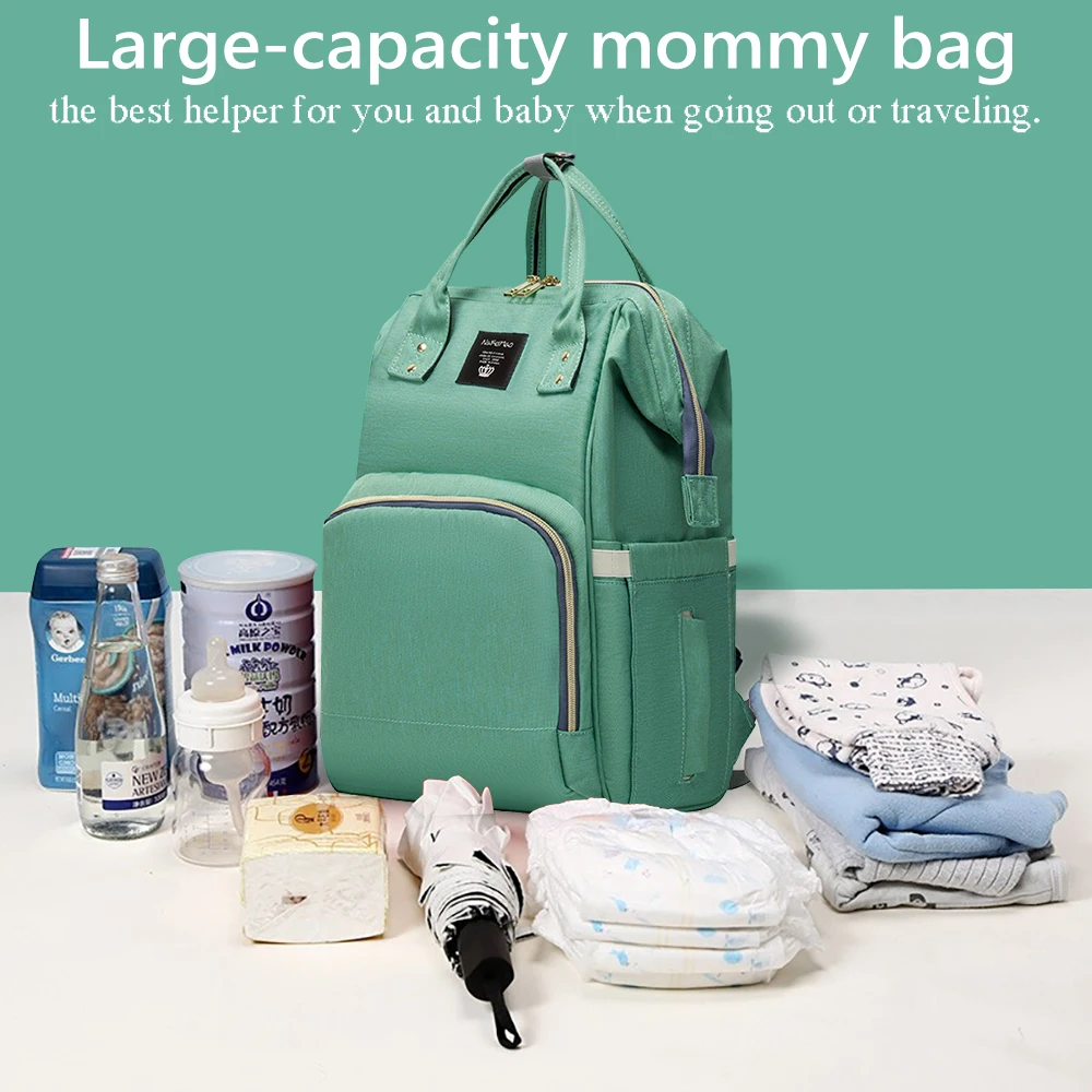 Nappy Backpack Bag Mummy Baby Snack Diaper Bags Large Capacity Mom Multi-function Waterproof Outdoor Travel Care | Мать и ребенок