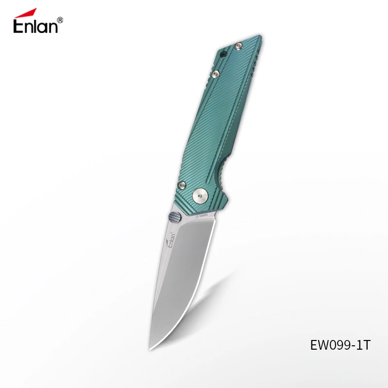 ENLAN EW099 шарикоподшипник Флиппер ножи Складной нож Aus-8 лезвие, TC4 Ручка Охота Кемпинг Открытый инструмент выживания Edc дропшиппинг