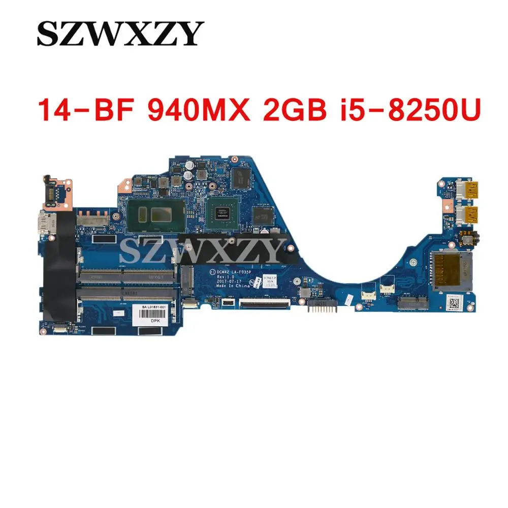 For Hp Pavilion 14-bf Laptop Motherboard Ddr4 La-f035p 940760-001  940760-501 940760-601 I5-8250u Cpu 940mx 2gb Gpu - Laptop Motherboard -  AliExpress