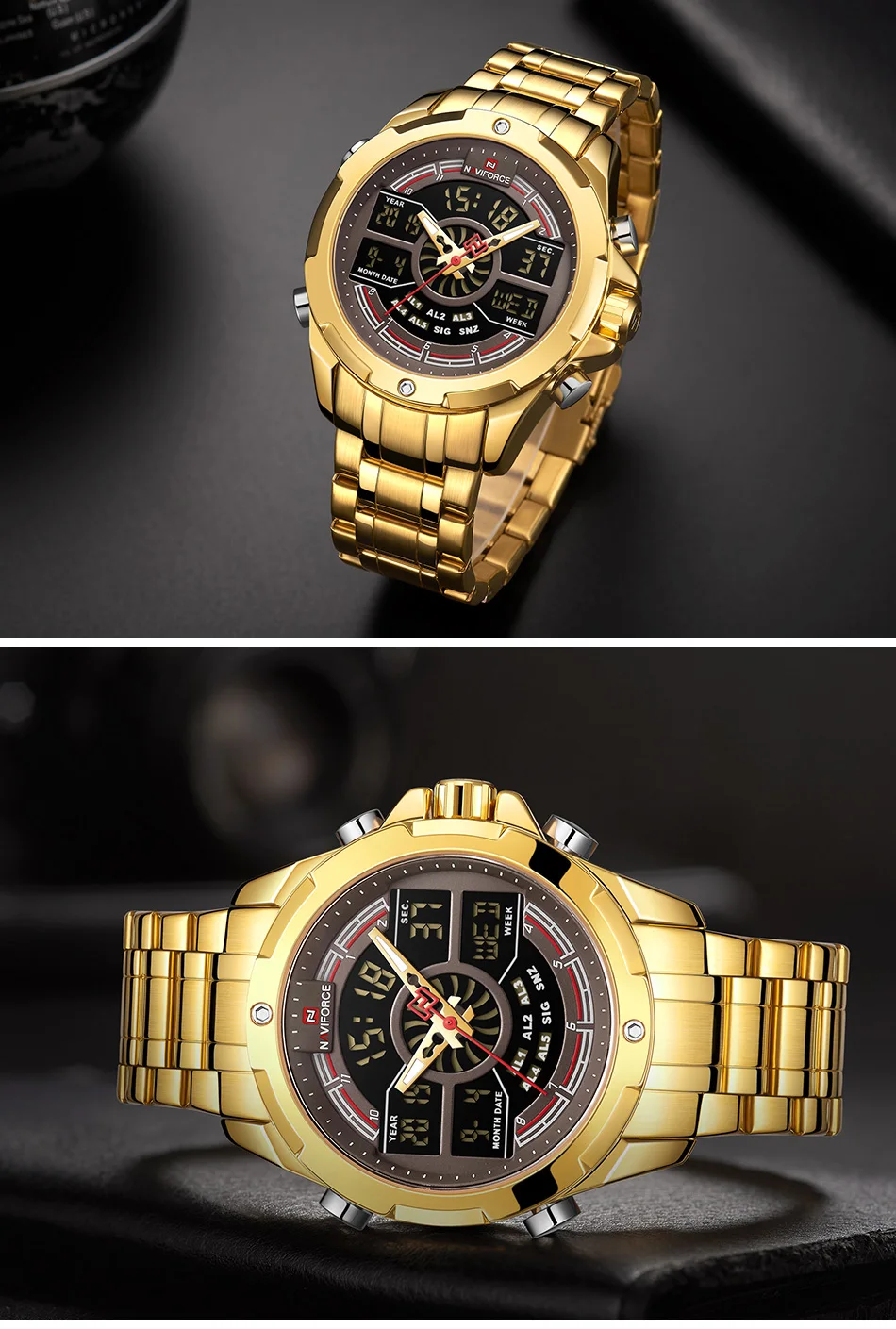NAVIFORCE Mens Quartz Watches Top Luxury Brand Waterproof Business Man Watch Military Army Fashion Male Clock Relogio Masculino