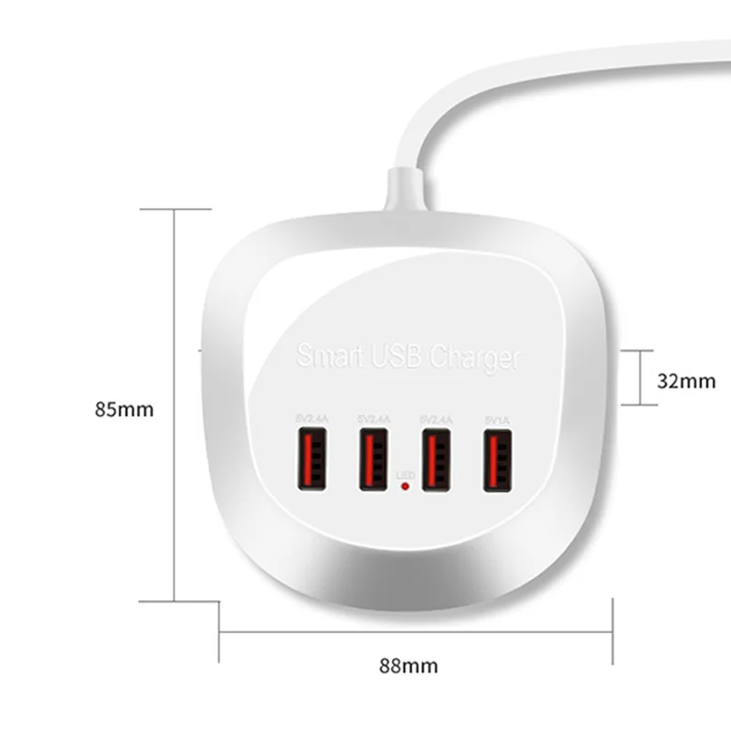 Универсальное зарядное устройство ce rohs 5 В/2 а для samsung Huawei автомобильное usb 4 0
