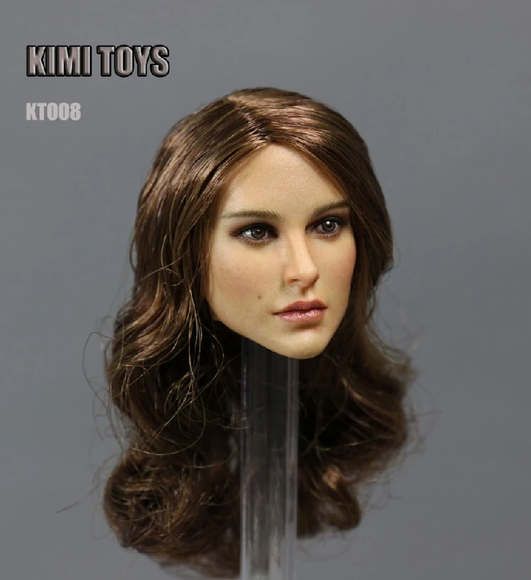 KIMI TOYS KT008 1/6 девушка с длинными волосами голова Лепка Suntan головка резьба F 12 ''женский Ph тело фигурка игрушка