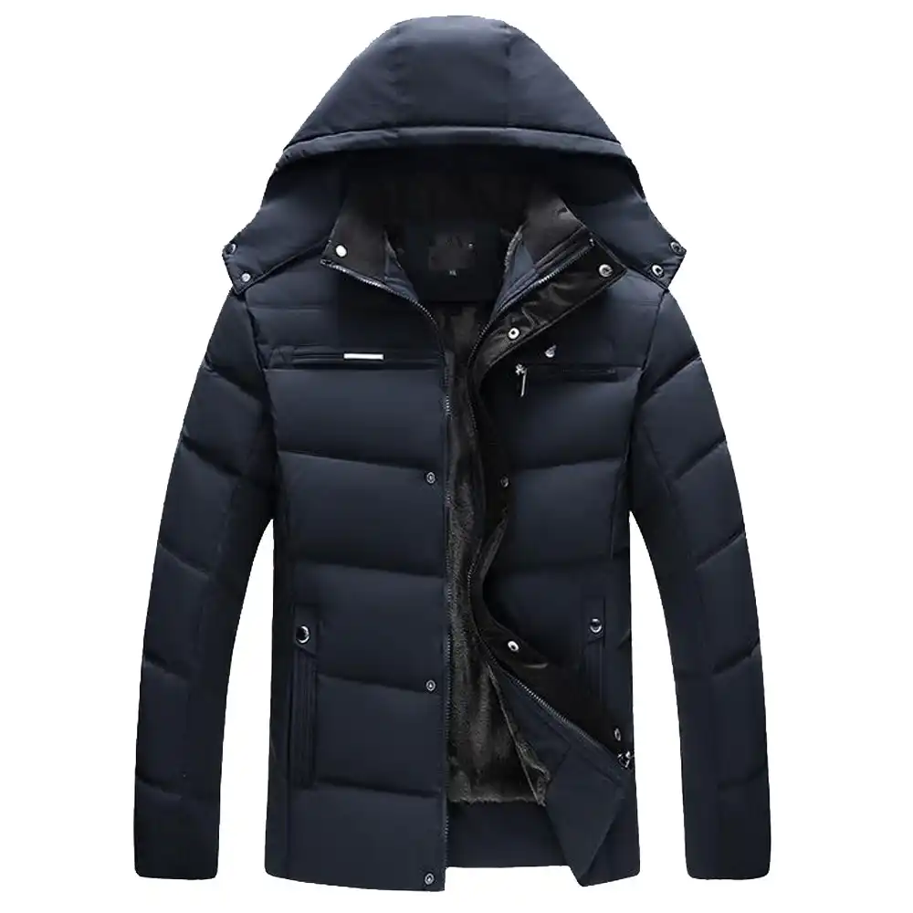 jaycosin men boys casual warm hooded winter zippe