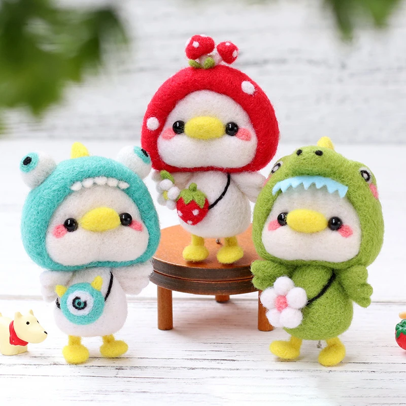 

1 шт. шерстяная войлочная Войлочная игрушка «сделай сам», необработанный набор для сборки, ткань для иглы, пакет, Войлочная игрушка, кукла