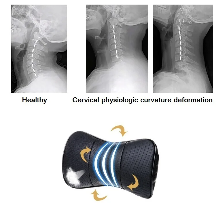 2 шт. Автомобильная подушка для шеи, подушка для путешествий, Кожаная подушка для отдыха головы, подушка для автомобиля, аксессуары для водителя, боль в шее, настоящая кожа