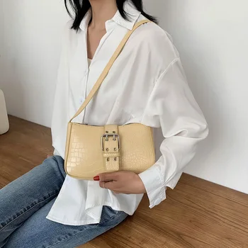 

Vintage Stone Pattern Women Handbags Totes Classic Texture Delicate Creative Ladies Leather Shoulder Underarm Bag