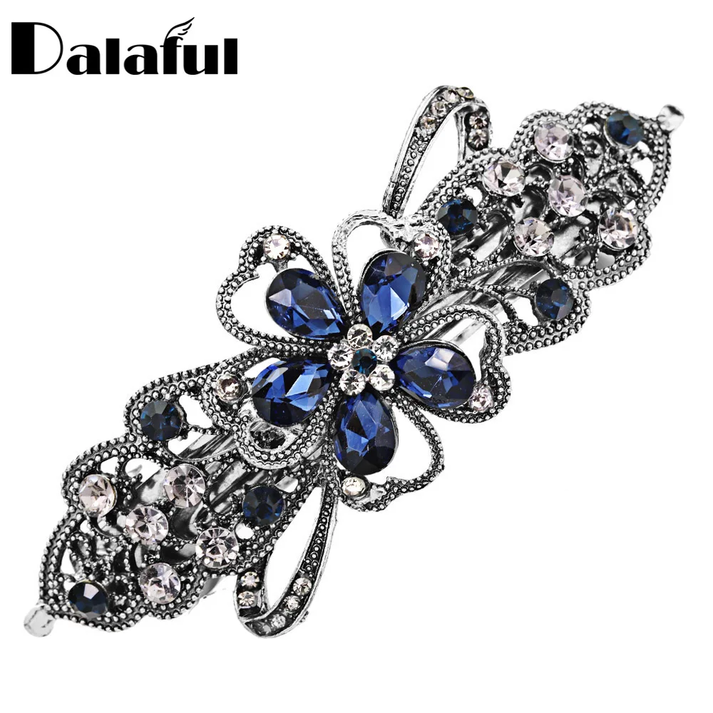 Хрустальный цветок, ювелирные изделия для волос, стразы, шпилька, эмаль, заколки для волос для девочек, аксессуары для волос, заколка для волос, свадебный головной убор F172