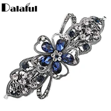 Хрустальный цветок, ювелирные изделия для волос, стразы, шпилька, эмаль, заколки для волос для девочек, аксессуары для волос, заколка для волос, свадебный головной убор F172