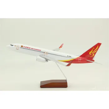 

40cm Airplane Model Boeing 737-800 Changan Airlines Detachable Wing Wooden Base B737 Resin Model Toys for Children Adults