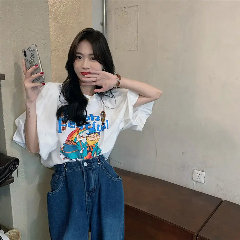 Korean Fashion Tshirt Harajuku | Korean Fashion Summer
