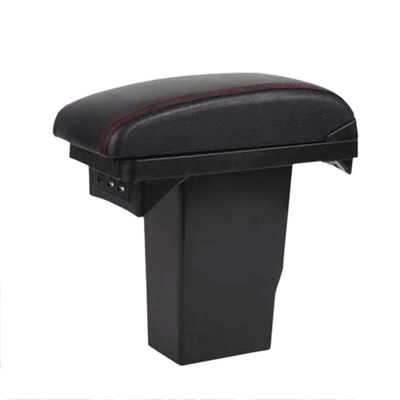 Для peugeot 2008 подлокотник коробка+ 3Usb черный кожаный центр ящик для хранения модификации