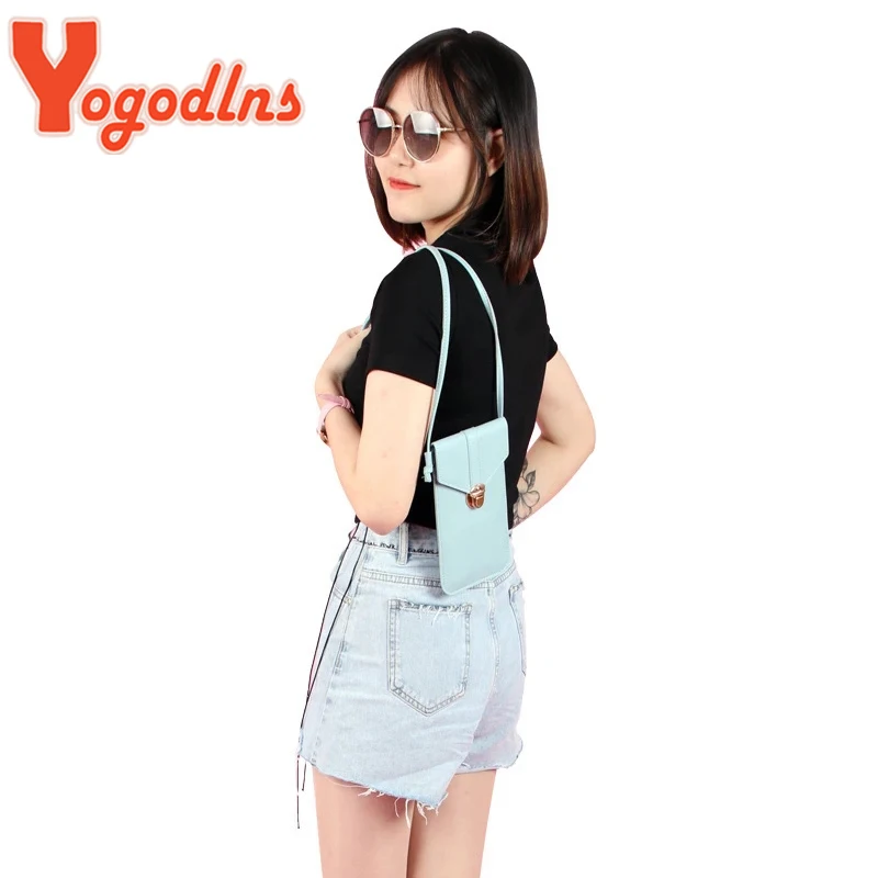 Yogodlns Mobile Phone Bag Women PU Leather Shoulder Bag Phone Bag for Universal Phone Cash Female Single Crossbody Handbags 3