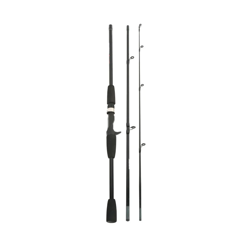 1,8 м 2,1 м спиннинговое рыболовное удилище из стекловолокна, мощное ручное рыболовное удилище, съемное 3 секции, литье удилище, спиннинг, рыболовные аксессуары - Цвет: Black handle rod