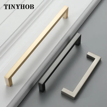 

Long Handle Modern Minimalist Kitchen Furniture Cabinet Drawer Pull, Gold zinc alloy Wardrobe Bedside Cabinet Locker Knob