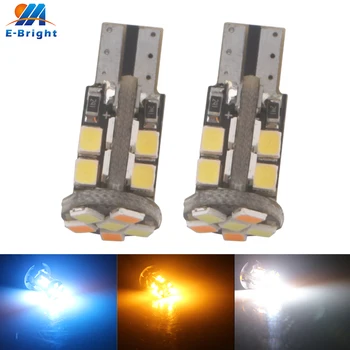 

2pcs Canbus Amber&Ice Blue Amber&White Convert Color W5W T10 2835 22 SMD Led Bulb Turn Signal Stop Lamp Indicator Tail Light 12V