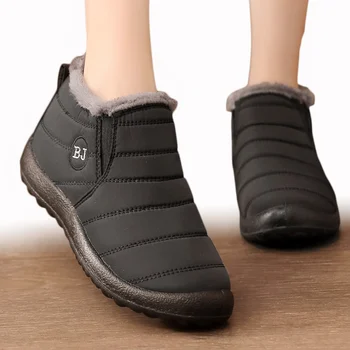 

Women Boots Keep Warm Winter Shoes Woman Waterproof Snow Boots With Fur Winter Botas Mujer Ankle Boots Female Plus Size 35-46
