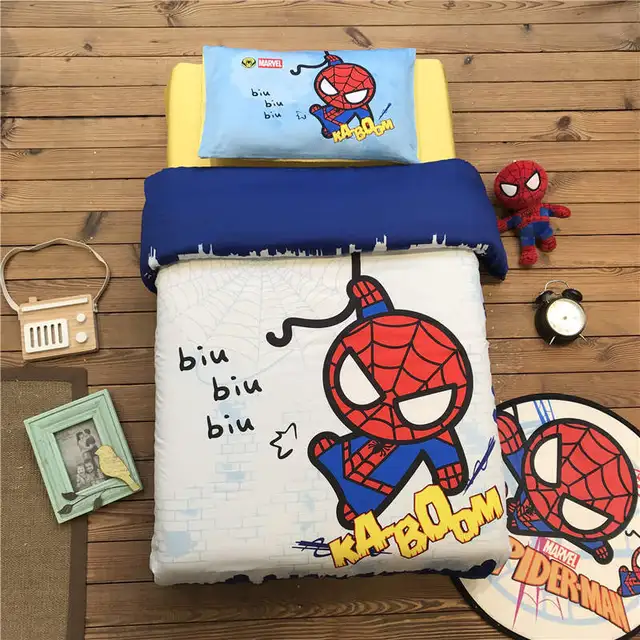 spiderman crib bedding set