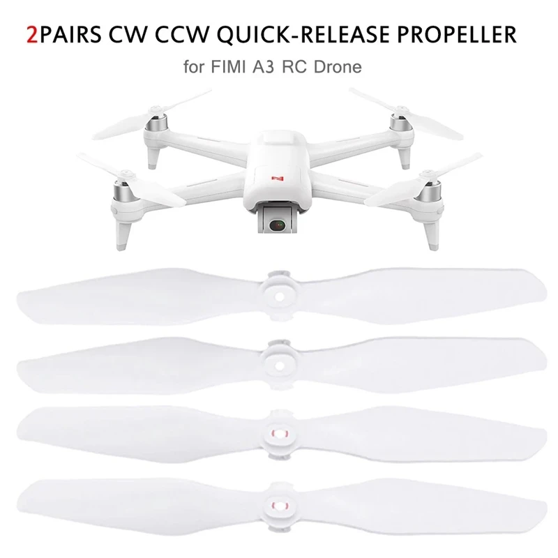 2 пары Быстроразъемное лезвие пропеллера Cw Ccw Для Fimi A3 Rc Drone Quadcopter