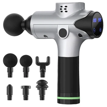 

Tissue Massage Gun Muscle Stimulator Sport Therapy Massager Body Relaxation Pain Relief Slimming Shaping Massager 6 Heads