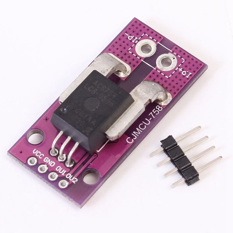 ACS758LCB 50A Range Linear Current Sensor Analog Signal Output for Arduino Hall Effect Based Purple | Электроника
