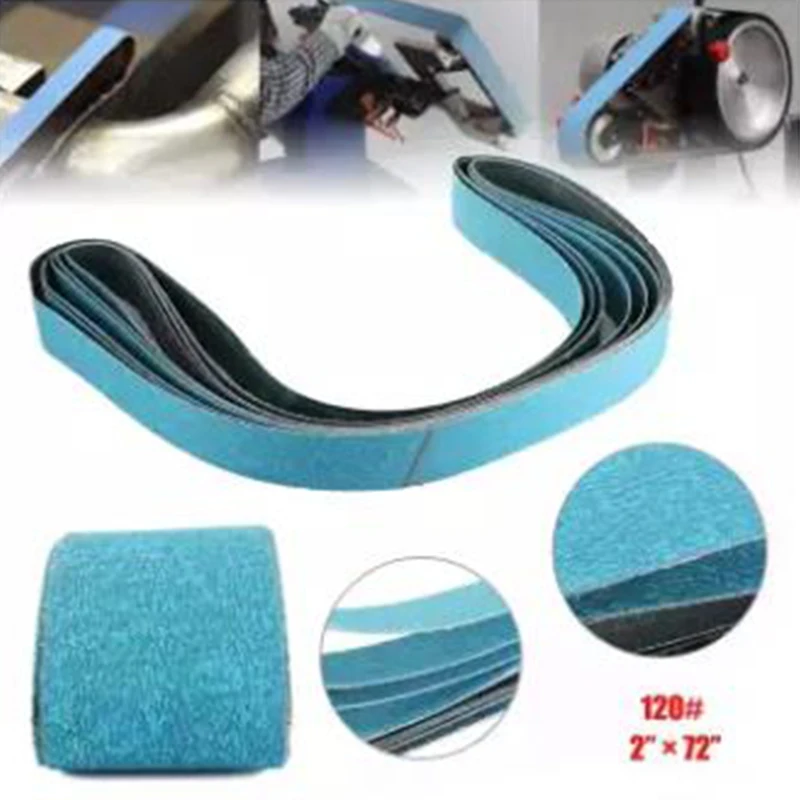 7pcs sanding belt 2*72 Inch 120 Grit Zirconia Sanding Belts Metal Grinding Polishing Sander sand belts new arrival