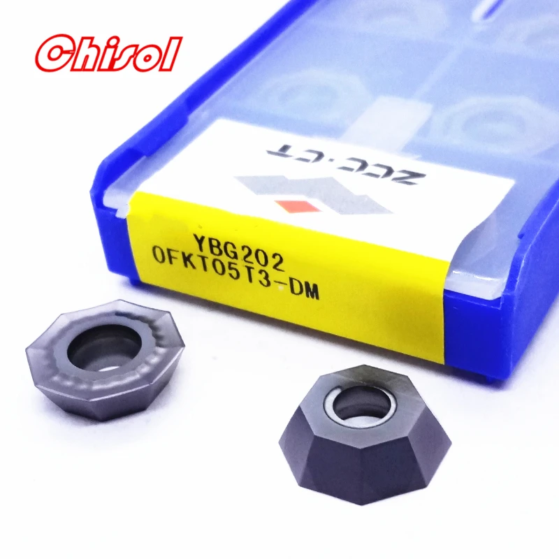 carbide milling inserts OFKT05T3-DM YBG202 YBG302 YBG102 YBG205 YBM251 45 degree face mill inserts for steel& stainless steel