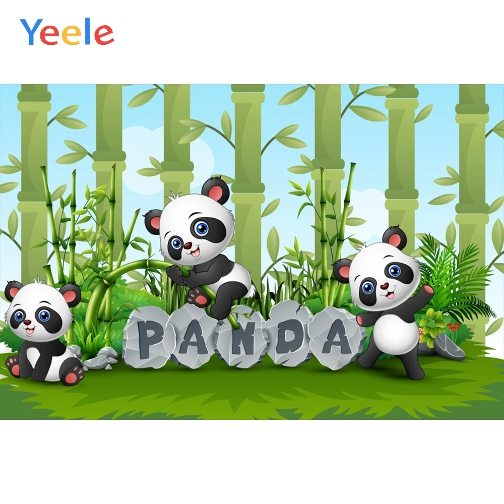 Фотофон Yeele Panda Bamboo Baby Shower на день рождения Детские фотофоны индивидуальные