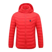 USB Инфракрасная куртка с подогревом для мужчин и женщин, зимняя куртка с капюшоном и длинным рукавом, куртка для пешего туризма, электрическая теплая одежда, пальто