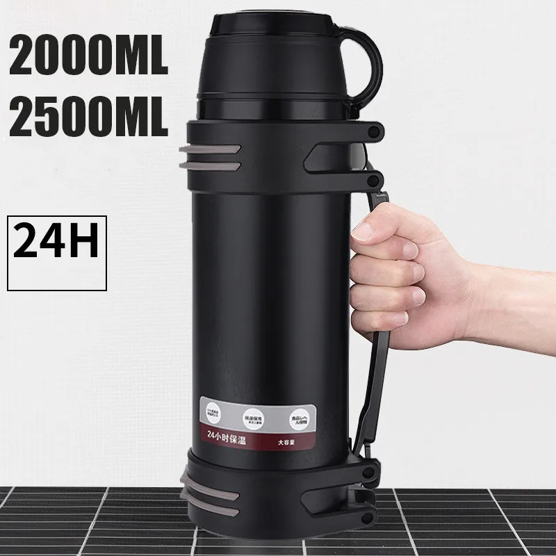 2.5L/2L модная вакуумная колба из нержавеющей стали, кофейная кружка, портативная, для спорта на открытом воздухе, кемпинга, термос для путешествий
