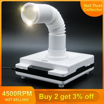 

New Nail Dust Collector LKE 4500RPM Strong Manicure Vacuum Cleaner For Nail Drill Suction Manicure Machine Nail Art Equipment