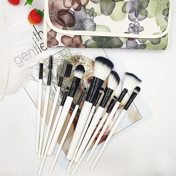

12pcs Pro Makeup Brush Sets Portable for Foundation Brushes, Eyeshadow Foundations,Beauty Tools with Retro Storage Bag