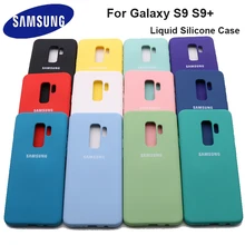 Samsung S9 S9+ Liquid Silicone Case Official Silicone Soft Back Cover Samsung Galaxy S9 S9 Plus Case Protection Cover