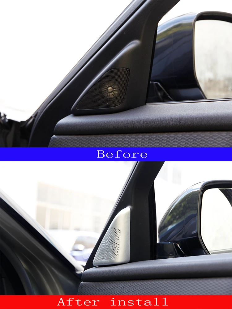 Car Aluminum Alloy Audio Speaker Tweeters Cover Trim For Land Rover Range Rover Velar 2017 2018 2019