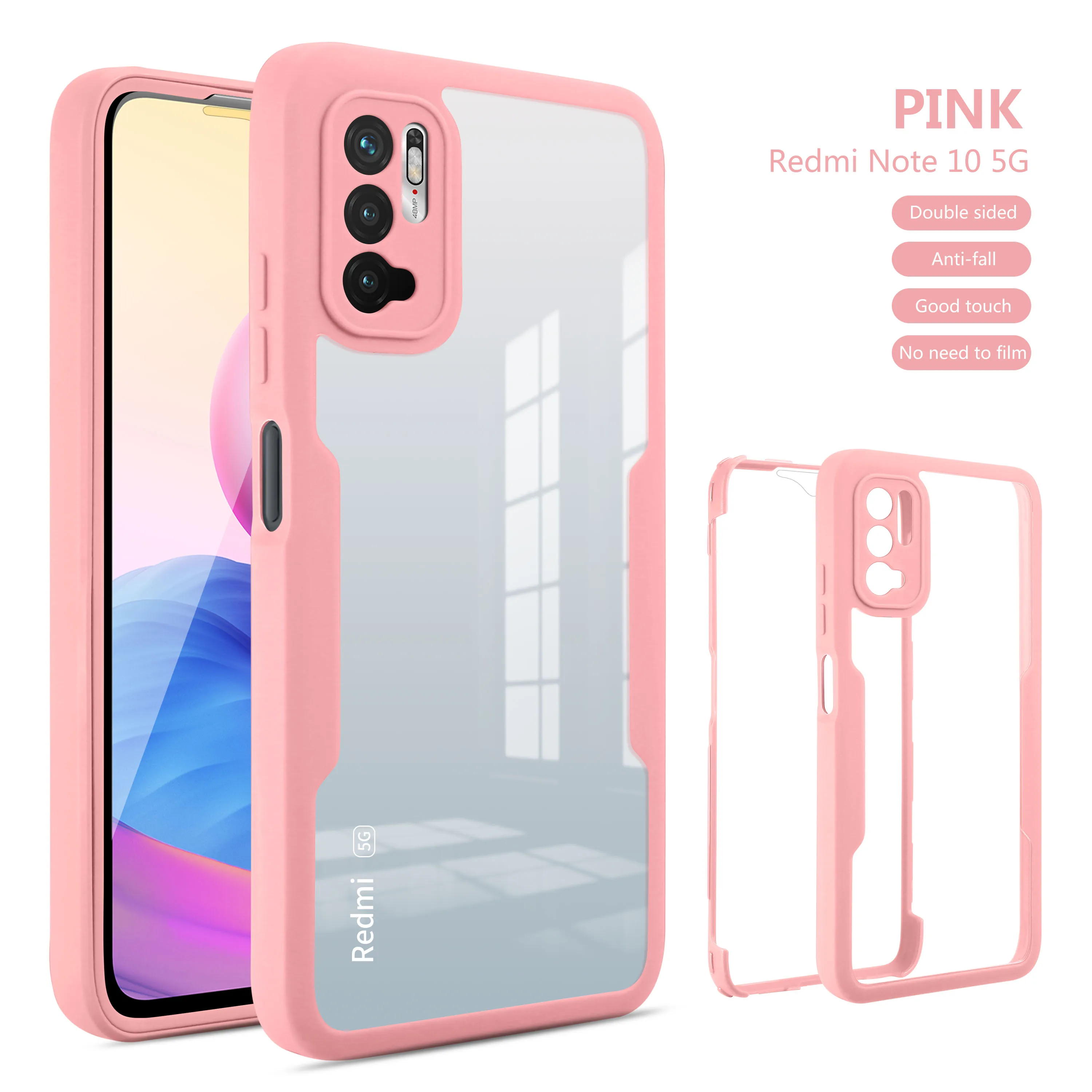 Luxury 360° Hard Back Case with Front Screen Protection - Clear Cover