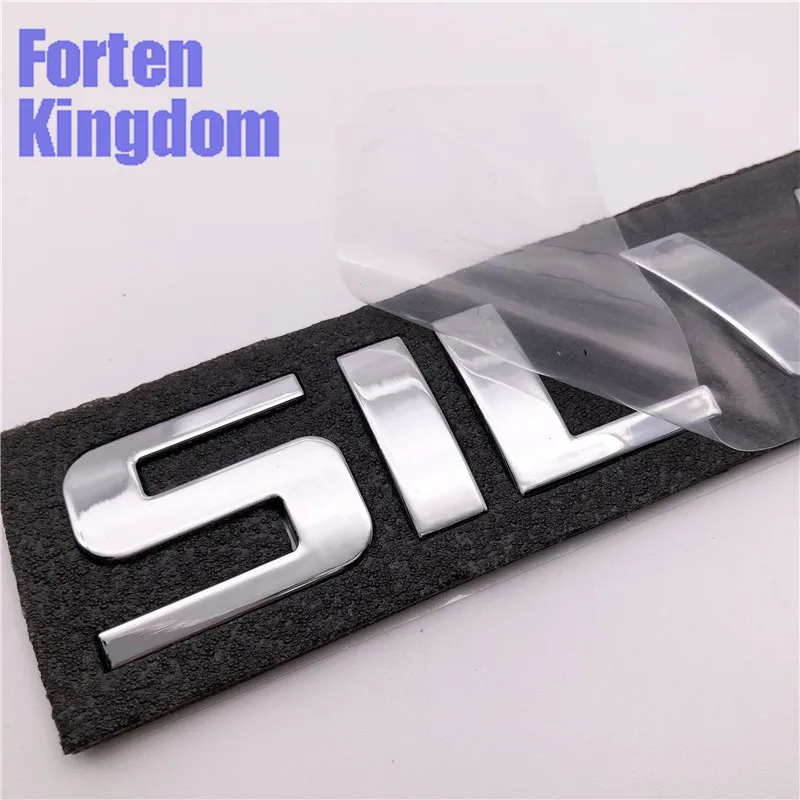Forten kingdom 2 шт. слово Silverado автомобиль ABS Хром Пользовательские 3D буквы значок имя табличка с эмблемой багажника стикер
