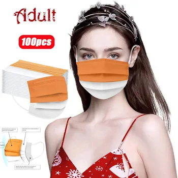 

100pcs Mask Disposable Face Mask Anti-dust Earloop Mouth Masken Filter Masque Non-woven Melt Blown 3-layer Adult Mascarillas