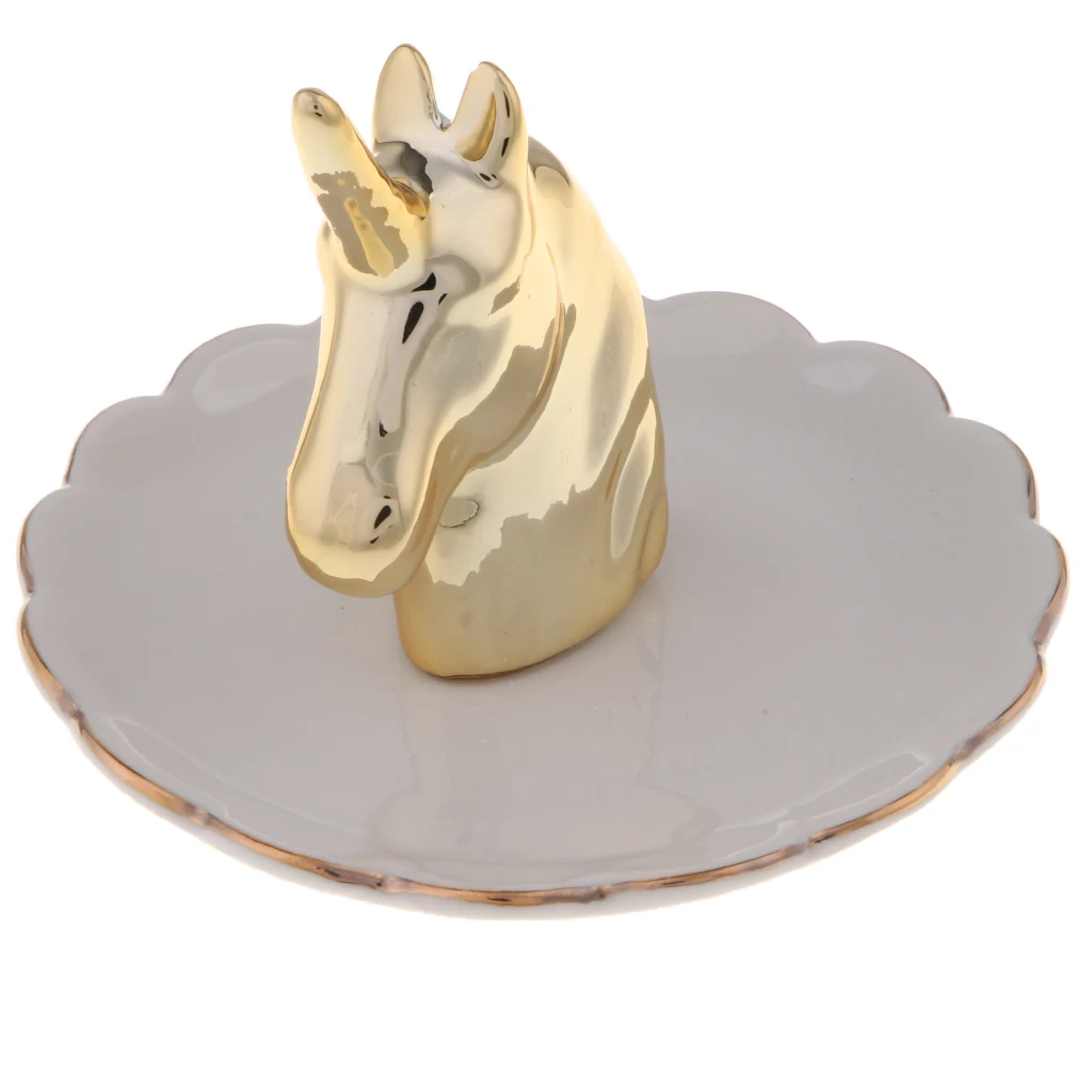 Ceramic Ring Holder Flamingo Jewelry Dish Decorative Necklace Jewelry Organizer Tray unicorn necklace show stand elk