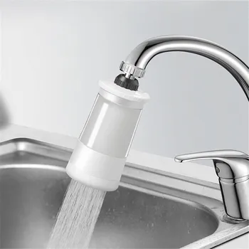 

360 Degree Rotating Faucet Filter Tip Water Bubbler Faucet Anti-splash Economizer Nozzle Kitchen Supplies Faucet Water Purifier