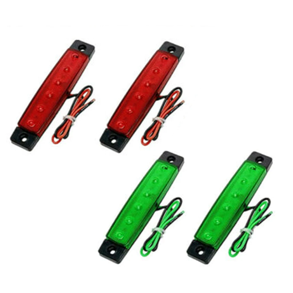 4 × LED Marine Bow Boat Yacht Navigation Lights Green Red Stern Light DC-12V