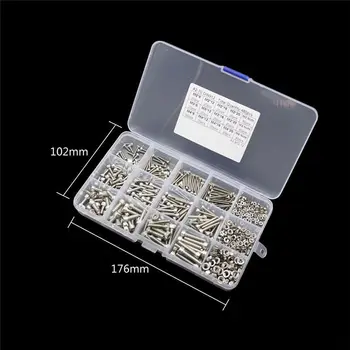 

1 Box 480x Nuts Kit M3/M4/M5 Stainless Steel Hex Socket Cap Head Bolts Screws