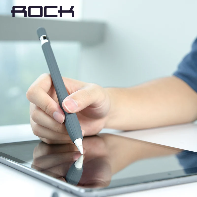 ROCK мягкий силиконовый защитный чехол для Apple Pencil iPad Pro карандаш с крышкой