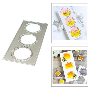 

2020 Hot Beautiful Cutout Circle Background Decorative Metal Cutting Dies For and Crafts Scrapbooking Foil Card Making no stamps