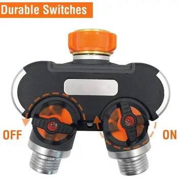

2 Way Garden Hose Splitter 3/4 Inch Tap Connector Y Shape Valve US/EU Standard