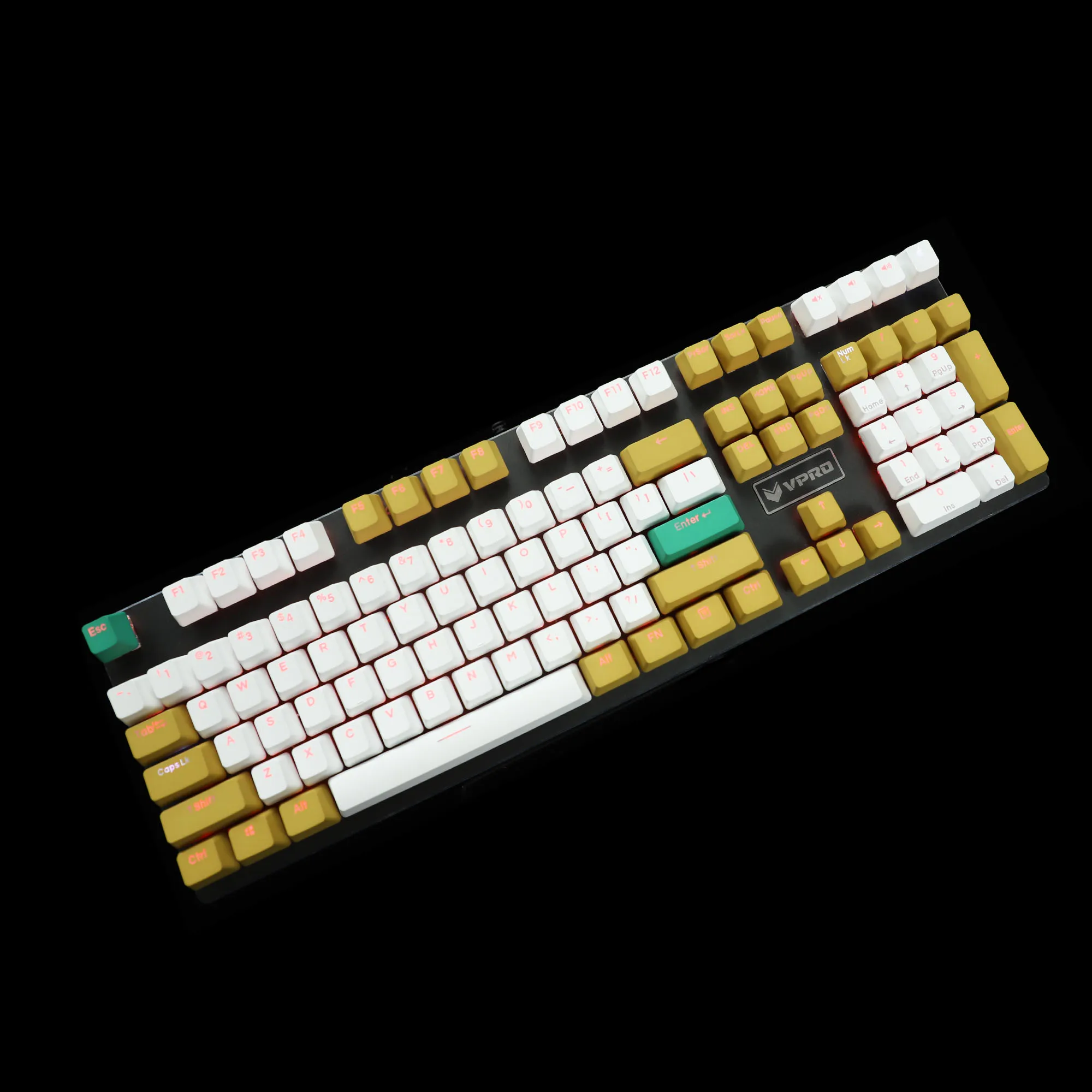 Ymdk-azul e Branco Duplo Tiro Backlit Keycaps 108 122 Pbt Oem Perfil Keycap para Switches mx Teclado Mecânico - Imagem 5