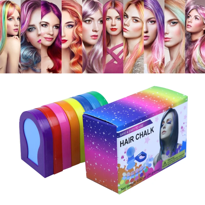 

8 Colors Hair Color Portable Hair Chalk Powder DIY Temporary Pastel Hair Dye Color Paint Beauty Soft Pastels Salon Styling