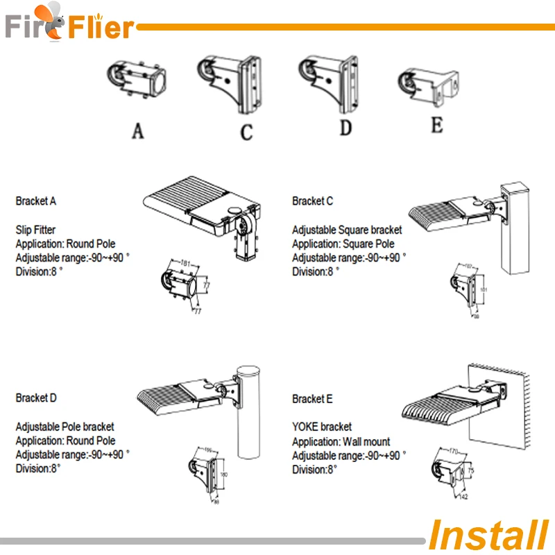 USA Outdoor Led Area Light Shoebox Lamp Install