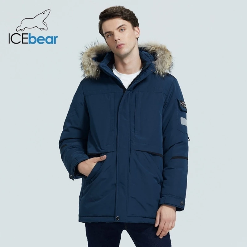 ICEbear 2021 men's winter jacket thick and warm men's cotton coat   High quality male clothing hooded Parkas MWD19805I best winter coats for men